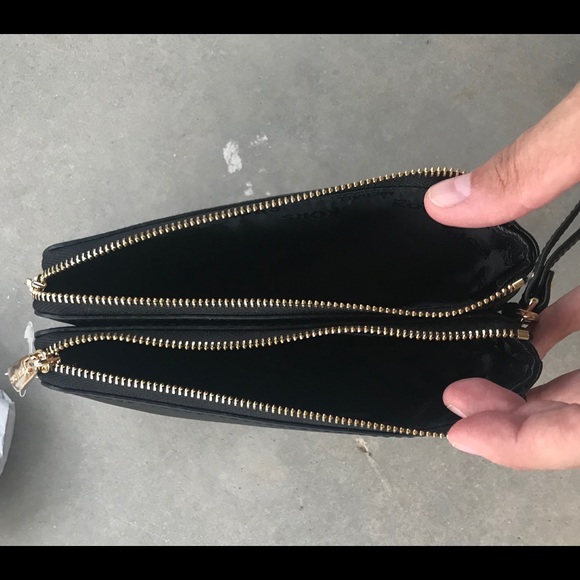 🆕 MICHAEL Michael Kors Double Zipper Wristlet Blk - Picture 6 of 7